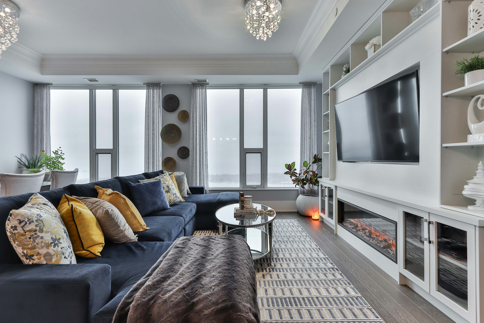 Salón de alto standing reformado en una vivienda de Sarrià-Sant Gervasi, Barcelona